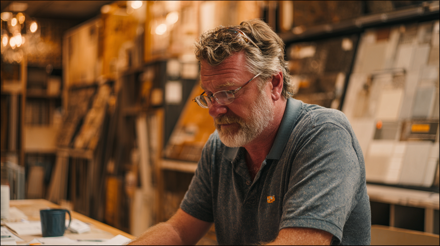 Business owner considering the future of their company